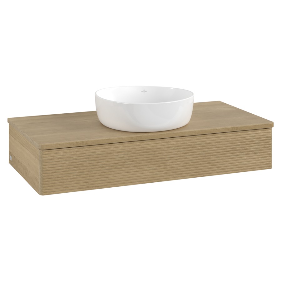Élément inférieur  Antao
100 x 19 x 50 cm
élément de tiroir, 1&nbsp;tiroir
avec siphon gain de place
avec matériel de fixation
pour 1 lavabo à poser 234171/234172/234173
recouvrement Honey Oak
sans trou pour robinet