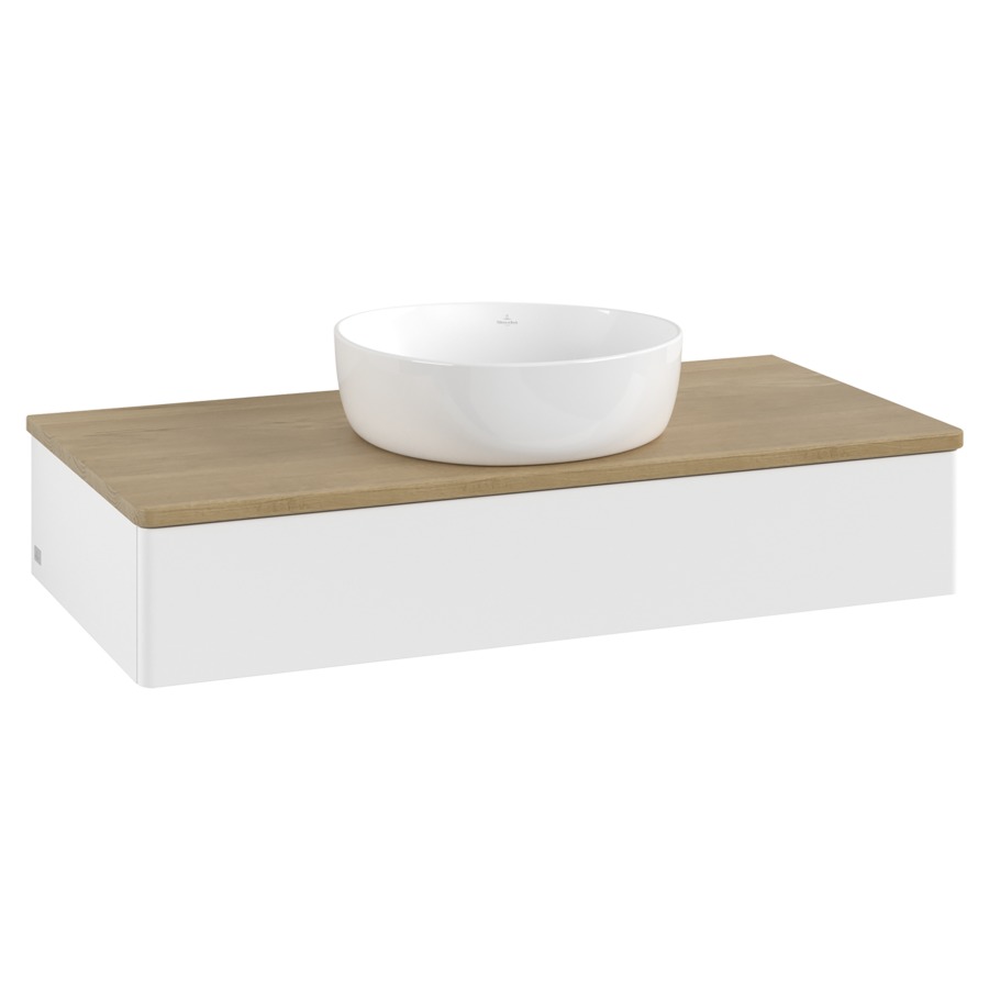 Élément inférieur  Antao
100 x 19 x 50 cm
élément de tiroir, 1&nbsp;tiroir
avec siphon gain de place
avec matériel de fixation
pour 1 lavabo à poser 234171/234172/234173
recouvrement Honey Oak
sans trou pour robinet