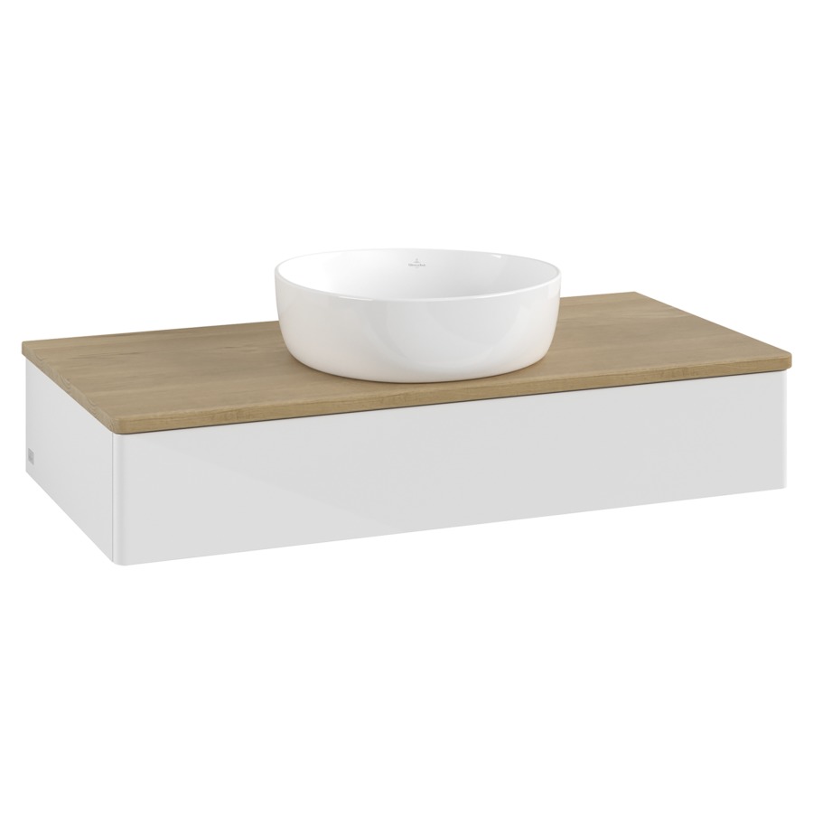 Élément inférieur  Antao
100 x 19 x 50 cm
élément de tiroir, 1&nbsp;tiroir
avec siphon gain de place
avec matériel de fixation
pour 1 lavabo à poser 234171/234172/234173
recouvrement Honey Oak
sans trou pour robinet