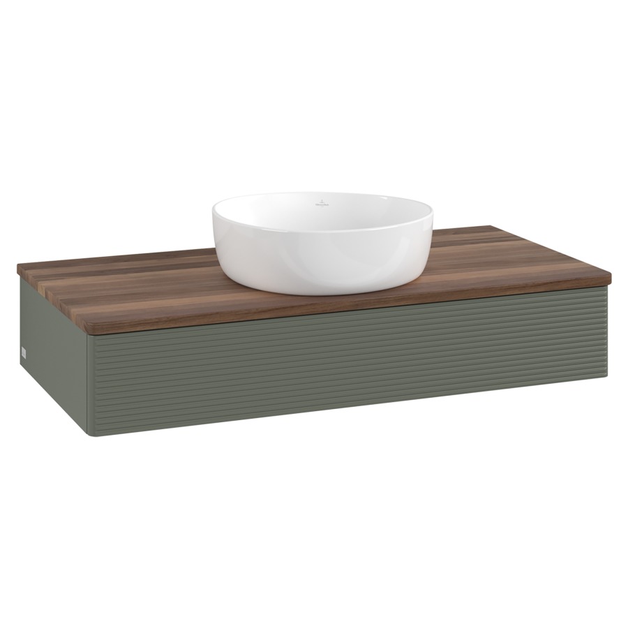 Élément inférieur  Antao
100 x 19 x 50 cm
élément de tiroir, 1&nbsp;tiroir
avec siphon gain de place
avec matériel de fixation
pour 1 lavabo à poser 234171/234172/234173
recouvrement Warm Walnut
sans trou pour robinet