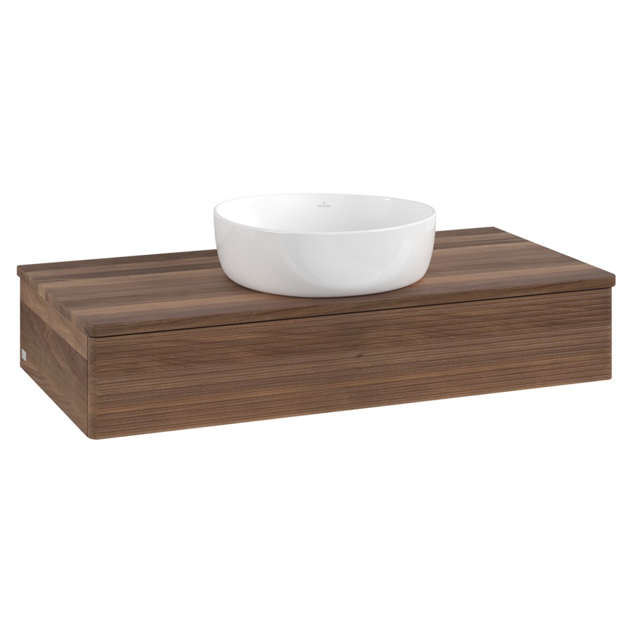 Élément inférieur  Antao
100 x 19 x 50 cm
élément de tiroir, 1&nbsp;tiroir
avec siphon gain de place
avec matériel de fixation
pour 1 lavabo à poser 234171/234172/234173
recouvrement Warm Walnut
sans trou pour robinet