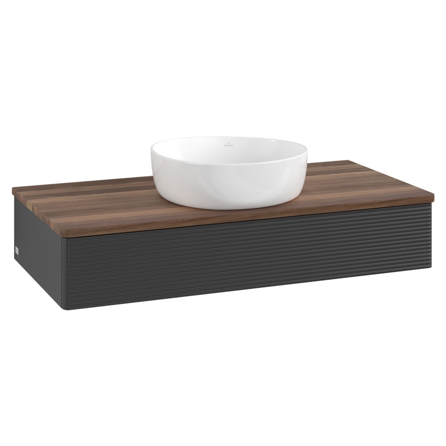 Élément inférieur  Antao
100 x 19 x 50 cm
élément de tiroir, 1&nbsp;tiroir
avec siphon gain de place
avec matériel de fixation
pour 1 lavabo à poser 234171/234172/234173
recouvrement Warm Walnut
sans trou pour robinet