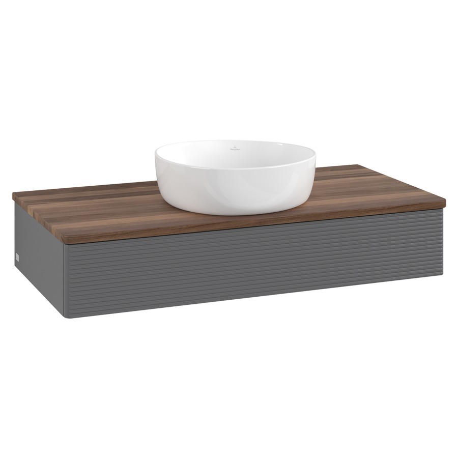 Élément inférieur  Antao
100 x 19 x 50 cm
élément de tiroir, 1&nbsp;tiroir
avec siphon gain de place
avec matériel de fixation
pour 1 lavabo à poser 234171/234172/234173
recouvrement Warm Walnut
sans trou pour robinet