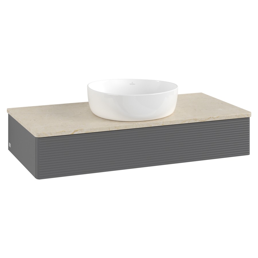 Élément inférieur  Antao
100 x 19 x 50 cm
élément de tiroir, 1&nbsp;tiroir
avec siphon gain de place
avec matériel de fixation
pour 1 lavabo à poser 234171/234172/234173
recouvrement Botticino
sans trou pour robinet