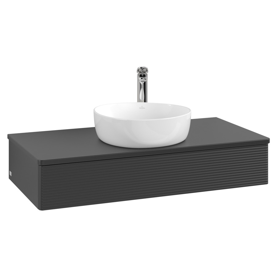 Élément inférieur  Antao
100 x 19 x 50 cm
élément de tiroir, 1&nbsp;tiroir
avec siphon gain de place
avec matériel de fixation
pour 1 lavabo à poser 101037/101039/234171
recouvrement avec 1 trou pour robinet