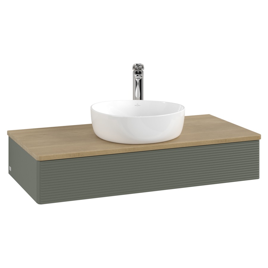Élément inférieur  Antao
100 x 19 x 50 cm
élément de tiroir, 1&nbsp;tiroir
avec siphon gain de place
avec matériel de fixation
pour 1 lavabo à poser 101037/101039/234171
recouvrement Honey Oak, 1 trou pour robinet