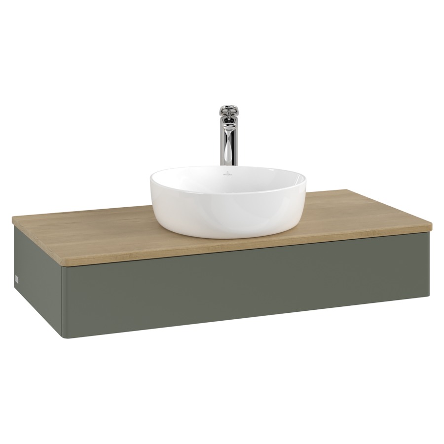 Élément inférieur  Antao
100 x 19 x 50 cm
élément de tiroir, 1&nbsp;tiroir
avec siphon gain de place
avec matériel de fixation
pour 1 lavabo à poser 101037/101039/234171
recouvrement Honey Oak, 1 trou pour robinet