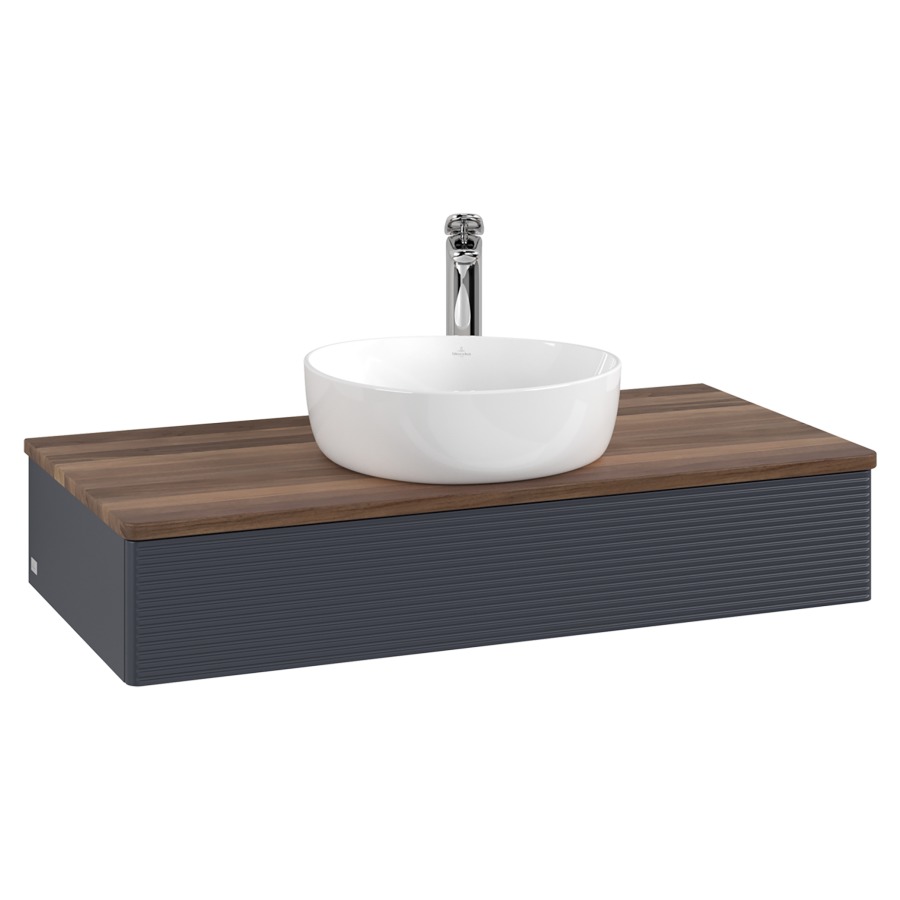 Élément inférieur  Antao
100 x 19 x 50 cm
élément de tiroir, 1&nbsp;tiroir
avec siphon gain de place
avec matériel de fixation
pour 1 lavabo à poser 101037/101039/234171
recouvrement Warm Walnut, 1 trou pour robinet