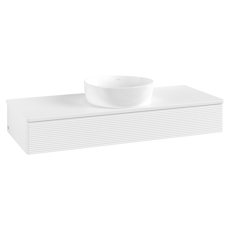 Élément inférieur  Antao
120 x 19 x 50 cm
élément de tiroir, 1&nbsp;tiroir
avec siphon gain de place
avec matériel de fixation
pour 1 lavabo à poser 234171/234172/234173
recouvrement sans trou pour robinet