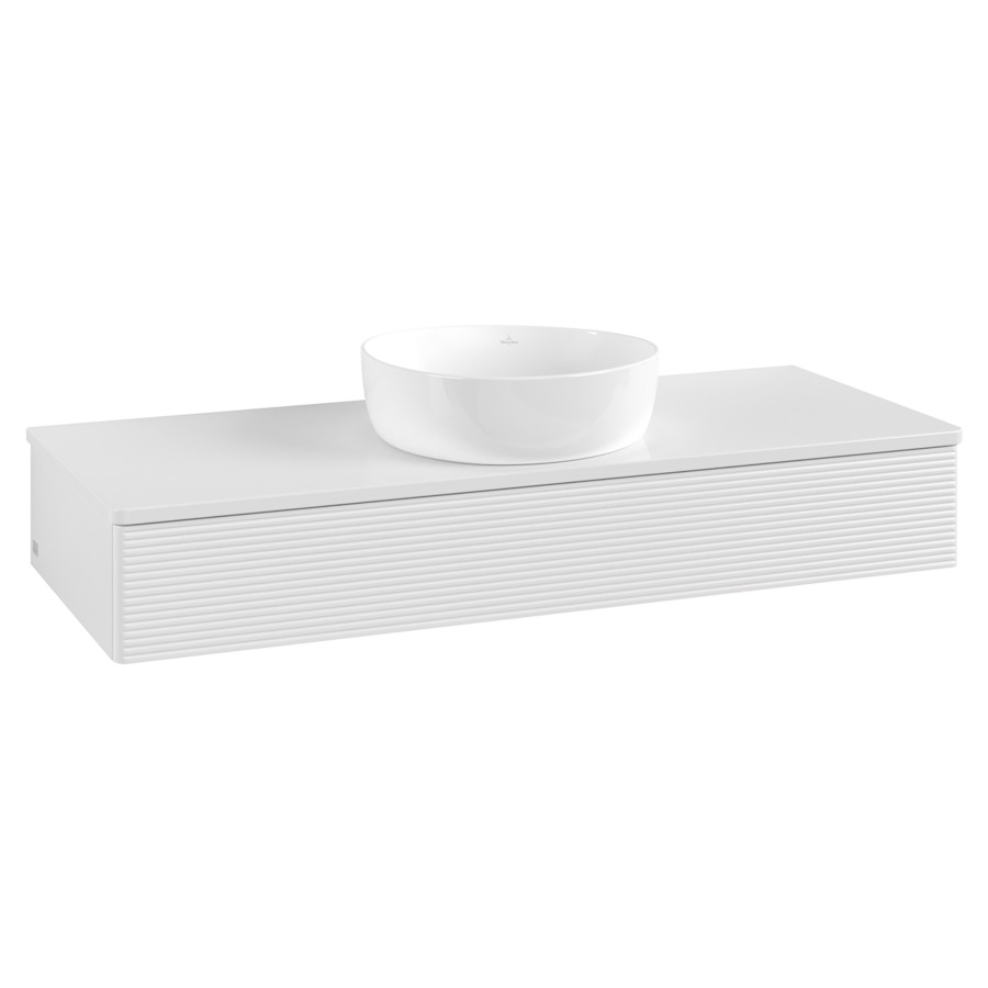 Élément inférieur  Antao
120 x 19 x 50 cm
élément de tiroir, 1&nbsp;tiroir
avec siphon gain de place
avec matériel de fixation
pour 1 lavabo à poser 234171/234172/234173
recouvrement sans trou pour robinet