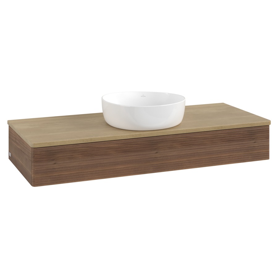 Élément inférieur  Antao
120 x 19 x 50 cm
élément de tiroir, 1&nbsp;tiroir
avec siphon gain de place
avec matériel de fixation
pour 1 lavabo à poser 234171/234172/234173
recouvrement Honey Oak
sans trou pour robinet