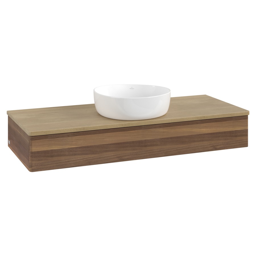 Élément inférieur  Antao
120 x 19 x 50 cm
élément de tiroir, 1&nbsp;tiroir
avec siphon gain de place
avec matériel de fixation
pour 1 lavabo à poser 234171/234172/234173
recouvrement Honey Oak
sans trou pour robinet