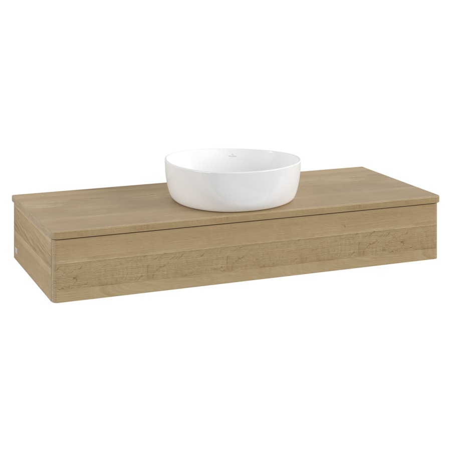 Élément inférieur  Antao
120 x 19 x 50 cm
élément de tiroir, 1&nbsp;tiroir
avec siphon gain de place
avec matériel de fixation
pour 1 lavabo à poser 234171/234172/234173
recouvrement Honey Oak
sans trou pour robinet