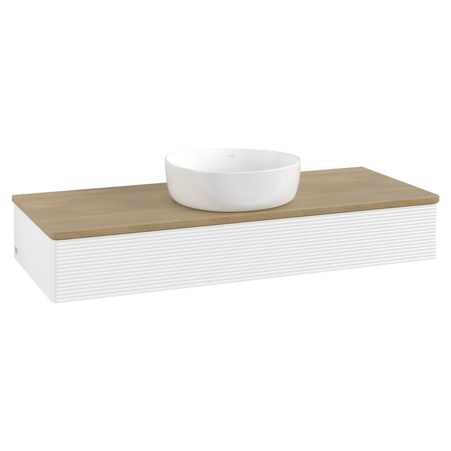 Élément inférieur  Antao
120 x 19 x 50 cm
élément de tiroir, 1&nbsp;tiroir
avec siphon gain de place
avec matériel de fixation
pour 1 lavabo à poser 234171/234172/234173
recouvrement Honey Oak
sans trou pour robinet