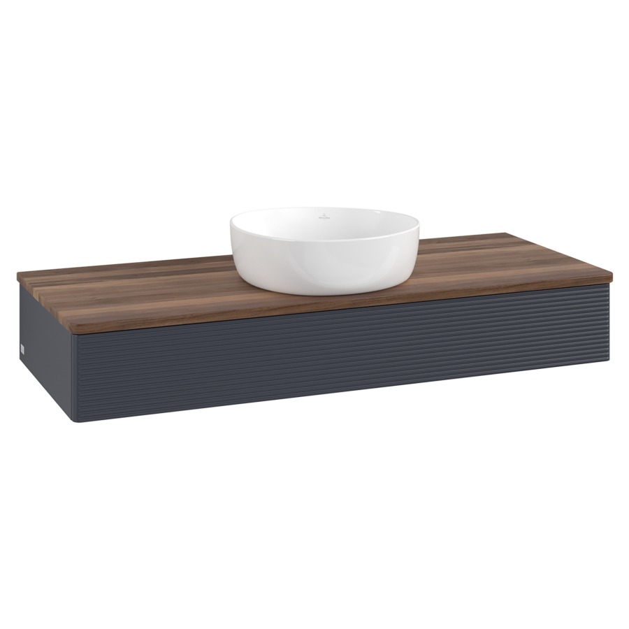 Élément inférieur  Antao
120 x 19 x 50 cm
élément de tiroir, 1&nbsp;tiroir
avec siphon gain de place
avec matériel de fixation
pour 1 lavabo à poser 234171/234172/234173
recouvrement Warm Walnut
sans trou pour robinet