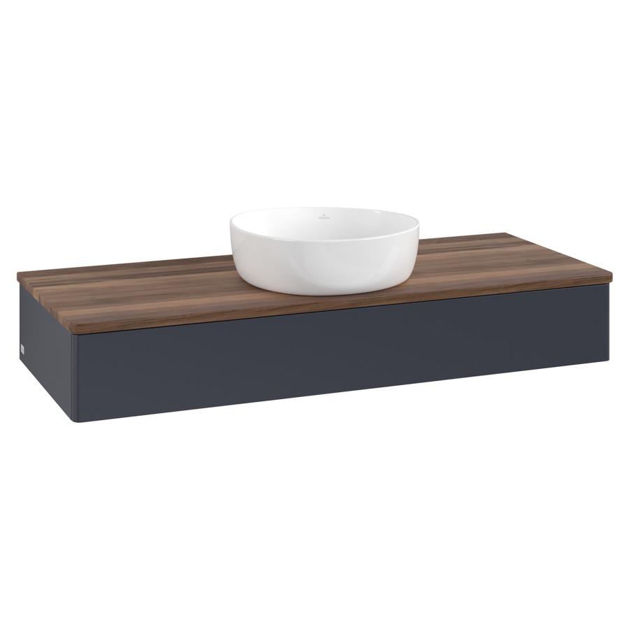 Élément inférieur  Antao
120 x 19 x 50 cm
élément de tiroir, 1&nbsp;tiroir
avec siphon gain de place
avec matériel de fixation
pour 1 lavabo à poser 234171/234172/234173
recouvrement Warm Walnut
sans trou pour robinet