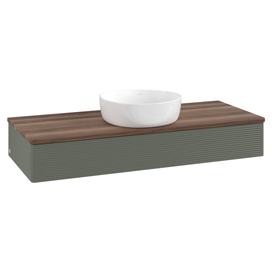 Élément inférieur  Antao
120 x 19 x 50 cm
élément de tiroir, 1&nbsp;tiroir
avec siphon gain de place
avec matériel de fixation
pour 1 lavabo à poser 234171/234172/234173
recouvrement Warm Walnut
sans trou pour robinet