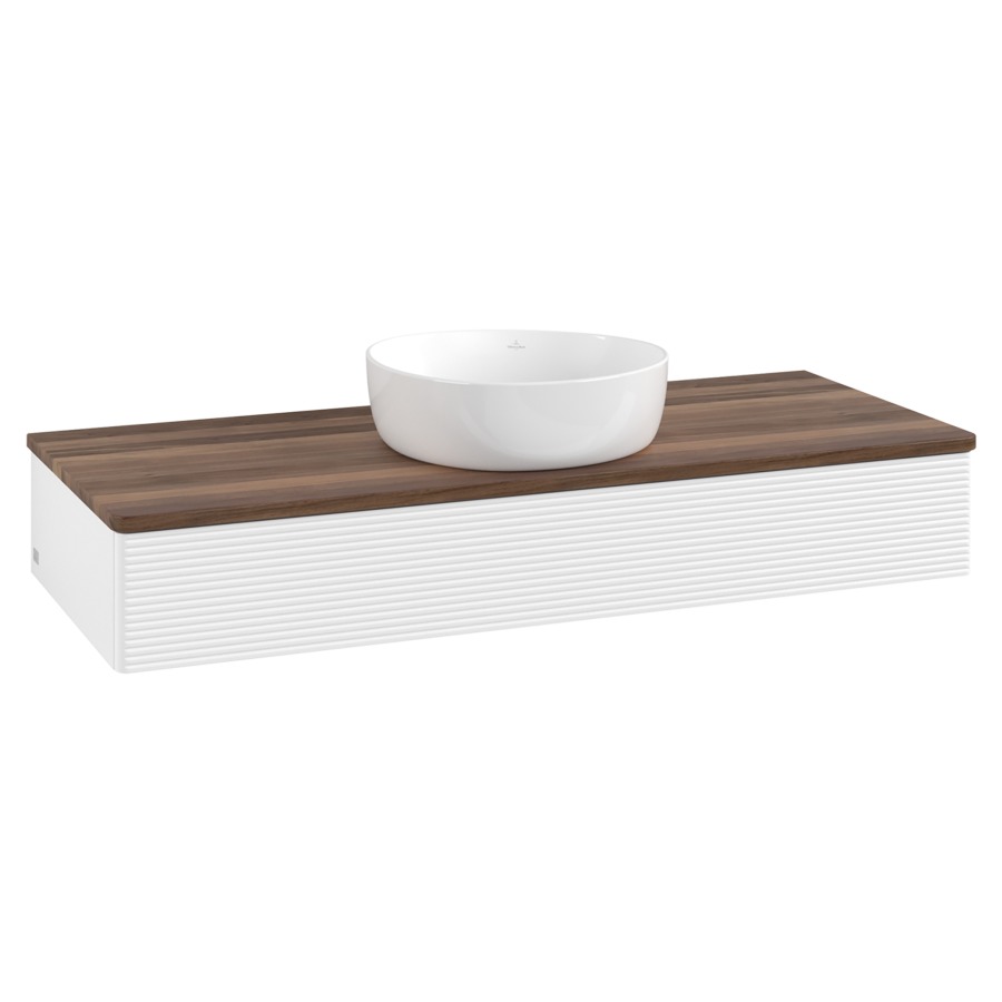 Élément inférieur  Antao
120 x 19 x 50 cm
élément de tiroir, 1&nbsp;tiroir
avec siphon gain de place
avec matériel de fixation
pour 1 lavabo à poser 234171/234172/234173
recouvrement Warm Walnut
sans trou pour robinet