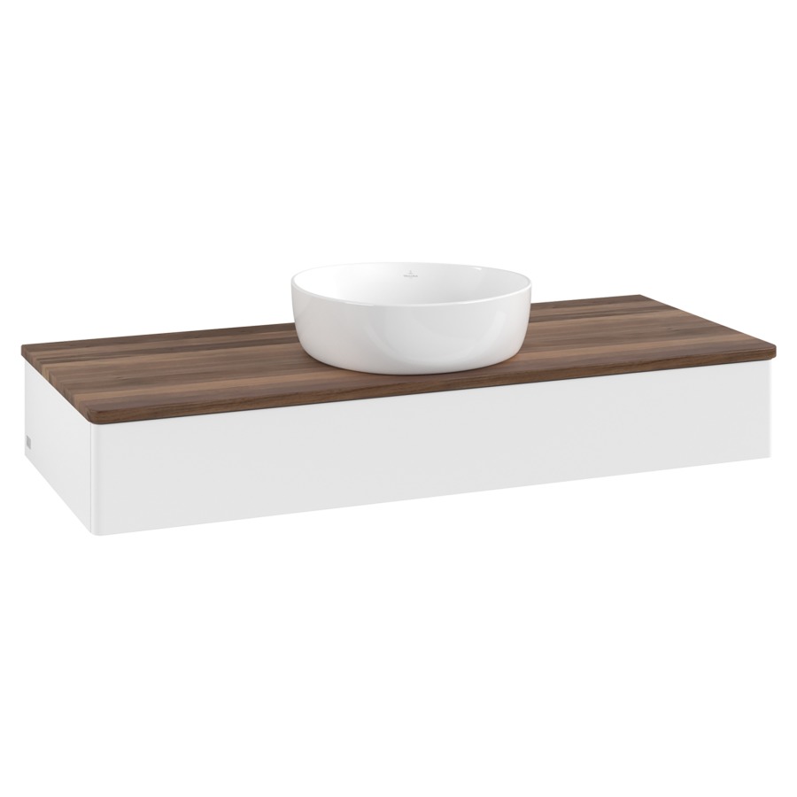 Élément inférieur  Antao
120 x 19 x 50 cm
élément de tiroir, 1&nbsp;tiroir
avec siphon gain de place
avec matériel de fixation
pour 1 lavabo à poser 234171/234172/234173
recouvrement Warm Walnut
sans trou pour robinet