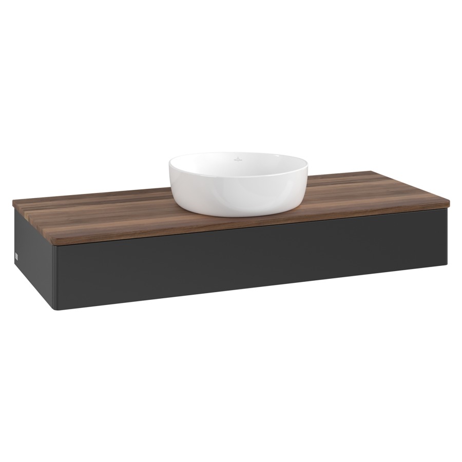 Élément inférieur  Antao
120 x 19 x 50 cm
élément de tiroir, 1&nbsp;tiroir
avec siphon gain de place
avec matériel de fixation
pour 1 lavabo à poser 234171/234172/234173
recouvrement Warm Walnut
sans trou pour robinet
