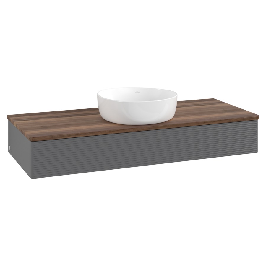 Élément inférieur  Antao
120 x 19 x 50 cm
élément de tiroir, 1&nbsp;tiroir
avec siphon gain de place
avec matériel de fixation
pour 1 lavabo à poser 234171/234172/234173
recouvrement Warm Walnut
sans trou pour robinet