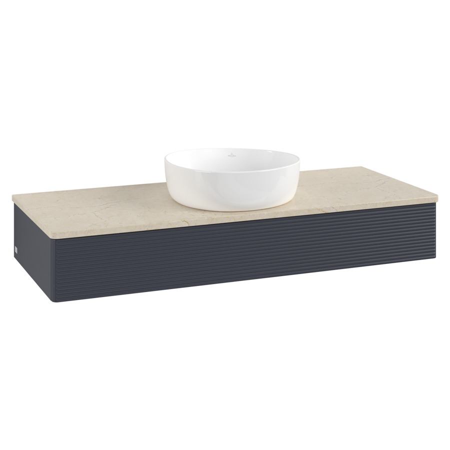 Élément inférieur  Antao
120 x 19 x 50 cm
élément de tiroir, 1&nbsp;tiroir
avec siphon gain de place
avec matériel de fixation
pour 1 lavabo à poser 234171/234172/234173
recouvrement Botticino
sans trou pour robinet