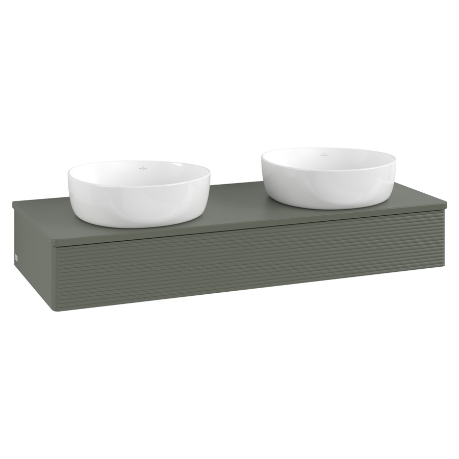 Élément inférieur  Antao
120 x 19 x 50 cm
élément de tiroir, 1&nbsp;tiroir
avec siphon gain de place
avec matériel de fixation
pour 2 lavabos à poser 101037/234171/234172
recouvrement sans trou pour robinet