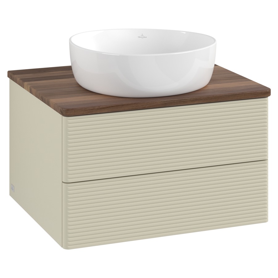 Élément inférieur  Antao
60 x 36 x 50 cm
élément de tiroir, 2&nbsp;tiroirs
avec siphon gain de place
avec matériel de fixation
pour 1 lavabo à poser 234182/234184/234185
recouvrement Warm Walnut
sans trou pour robinet