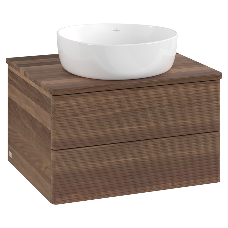 Élément inférieur  Antao
60 x 36 x 50 cm
élément de tiroir, 2&nbsp;tiroirs
avec siphon gain de place
avec matériel de fixation
pour 1 lavabo à poser 234182/234184/234185
recouvrement Warm Walnut
sans trou pour robinet
