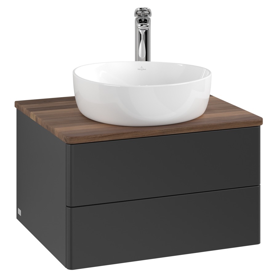 Élément inférieur  Antao
60 x 36 x 50 cm
élément de tiroir, 2&nbsp;tiroirs
avec siphon gain de place
avec matériel de fixation
pour 1 lavabo à poser 234182/234184/234185
recouvrement Warm Walnut, 1 trou pour robinet