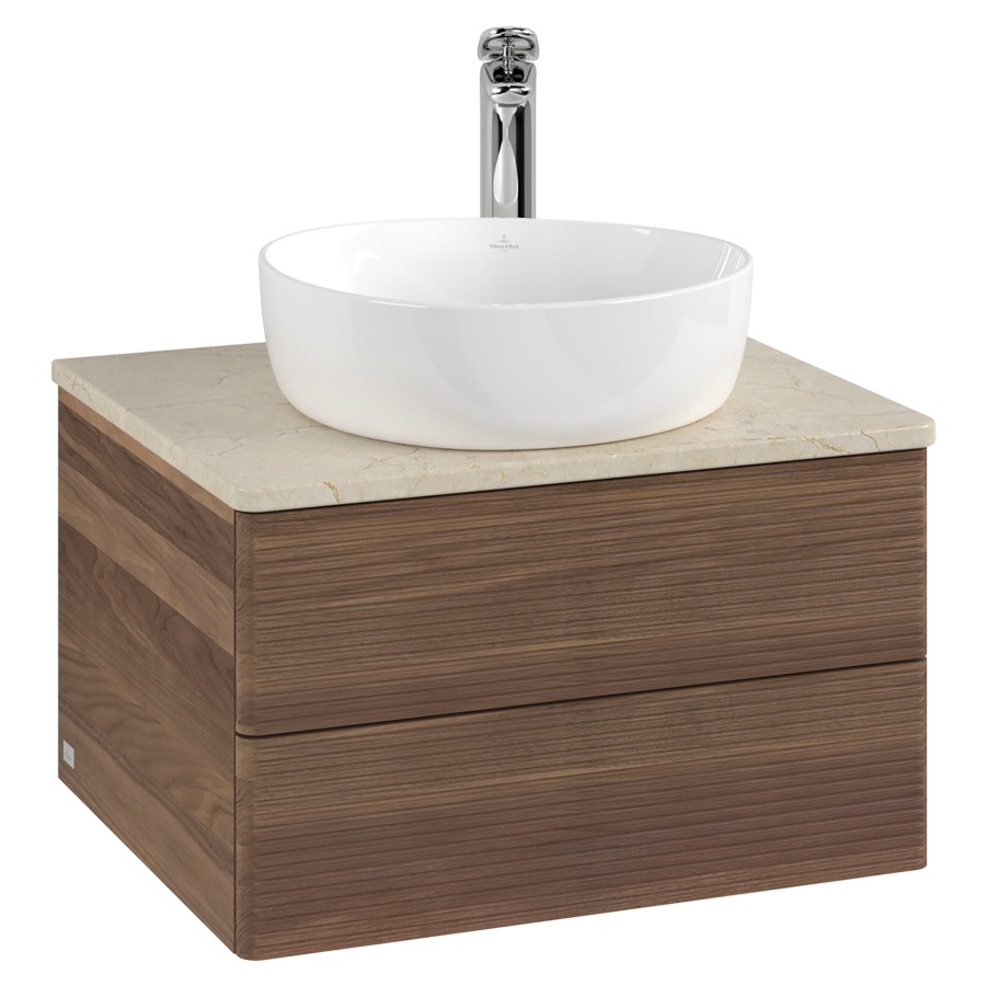Élément inférieur  Antao
60 x 36 x 50 cm
élément de tiroir, 2&nbsp;tiroirs
avec siphon gain de place
avec matériel de fixation
pour 1 lavabo à poser 234182/234184/234185
recouvrement Botticino, 1 trou pour robinet