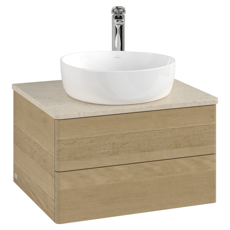 Élément inférieur  Antao
60 x 36 x 50 cm
élément de tiroir, 2&nbsp;tiroirs
avec siphon gain de place
avec matériel de fixation
pour 1 lavabo à poser 234182/234184/234185
recouvrement Botticino, 1 trou pour robinet