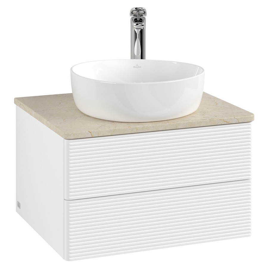 Élément inférieur  Antao
60 x 36 x 50 cm
élément de tiroir, 2&nbsp;tiroirs
avec siphon gain de place
avec matériel de fixation
pour 1 lavabo à poser 234182/234184/234185
recouvrement Botticino, 1 trou pour robinet