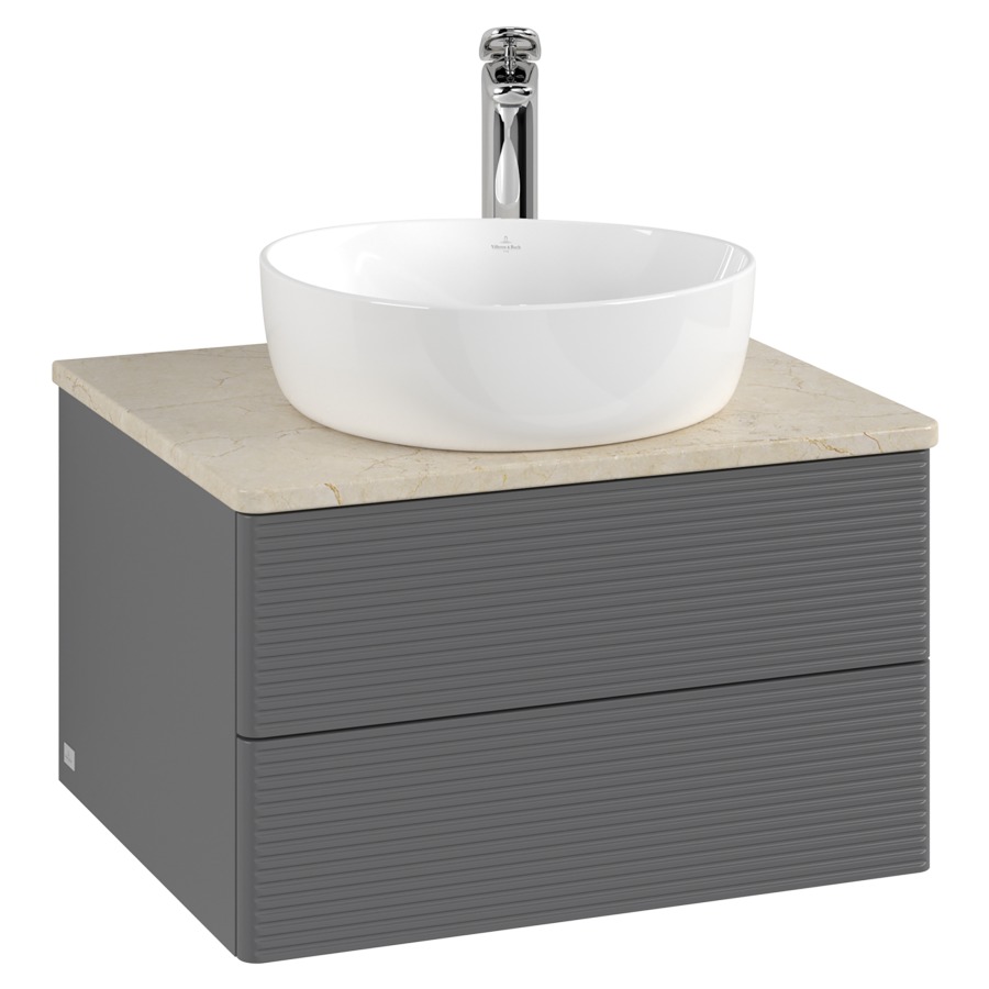 Élément inférieur  Antao
60 x 36 x 50 cm
élément de tiroir, 2&nbsp;tiroirs
avec siphon gain de place
avec matériel de fixation
pour 1 lavabo à poser 234182/234184/234185
recouvrement Botticino, 1 trou pour robinet