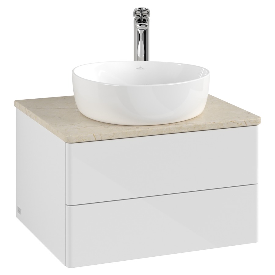 Élément inférieur  Antao
60 x 36 x 50 cm
élément de tiroir, 2&nbsp;tiroirs
avec siphon gain de place
avec matériel de fixation
pour 1 lavabo à poser 234182/234184/234185
recouvrement Botticino, 1 trou pour robinet