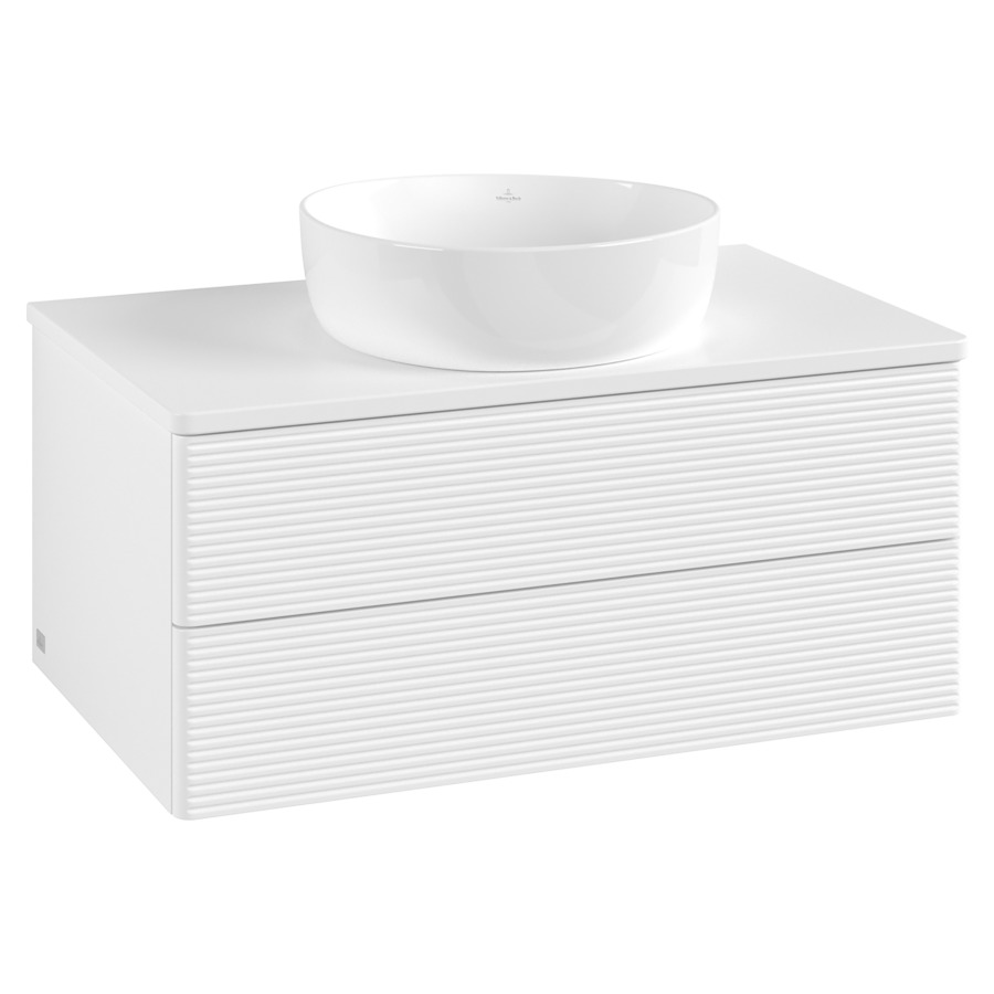 Élément inférieur  Antao
80 x 36 x 50 cm
élément de tiroir, 2&nbsp;tiroirs
avec siphon gain de place
avec matériel de fixation
pour 1 lavabo à poser 234182/234184/234185
recouvrement sans trou pour robinet