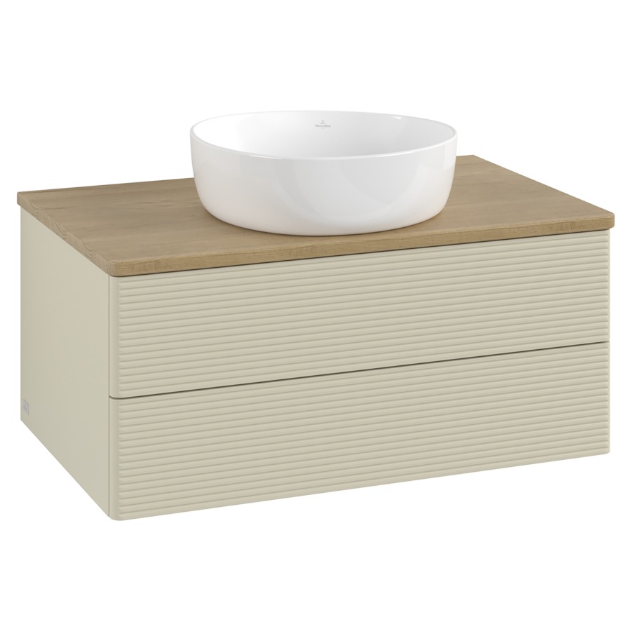 Élément inférieur  Antao
80 x 36 x 50 cm
élément de tiroir, 2&nbsp;tiroirs
avec siphon gain de place
avec matériel de fixation
pour 1 lavabo à poser 234182/234184/234185
recouvrement Honey Oak
sans trou pour robinet