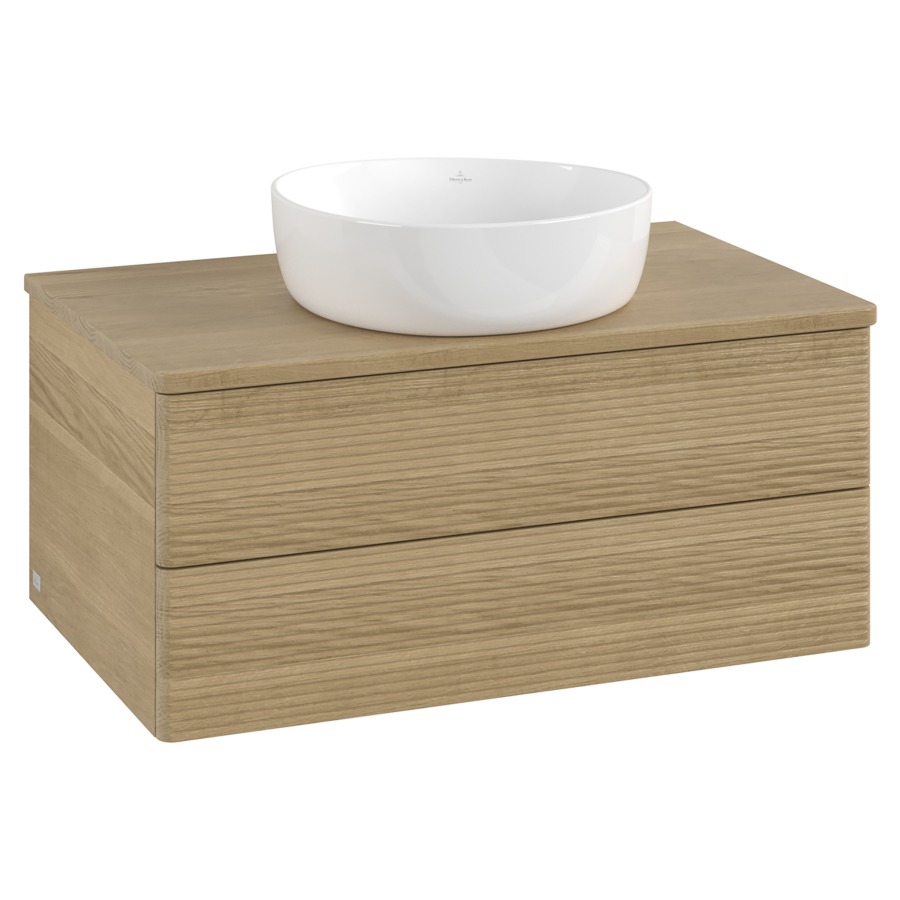 Élément inférieur  Antao
80 x 36 x 50 cm
élément de tiroir, 2&nbsp;tiroirs
avec siphon gain de place
avec matériel de fixation
pour 1 lavabo à poser 234182/234184/234185
recouvrement Honey Oak
sans trou pour robinet