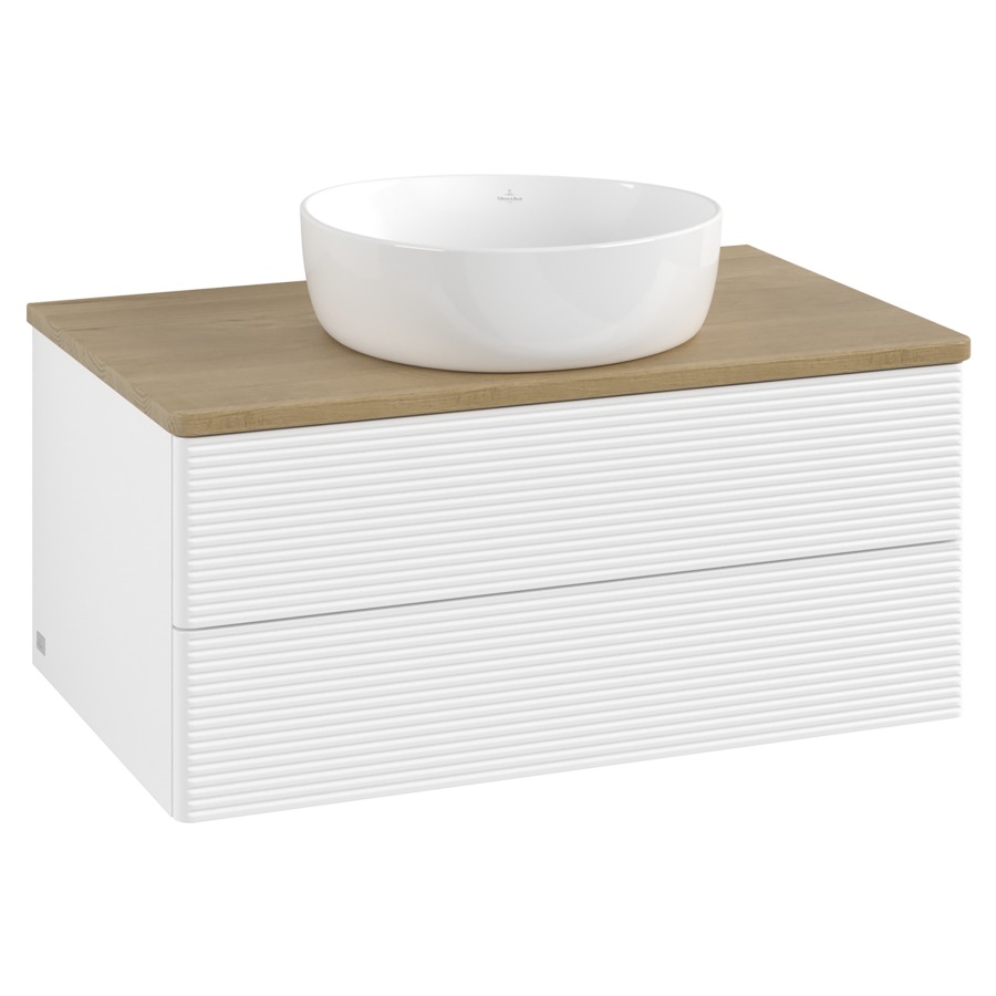 Élément inférieur  Antao
80 x 36 x 50 cm
élément de tiroir, 2&nbsp;tiroirs
avec siphon gain de place
avec matériel de fixation
pour 1 lavabo à poser 234182/234184/234185
recouvrement Honey Oak
sans trou pour robinet