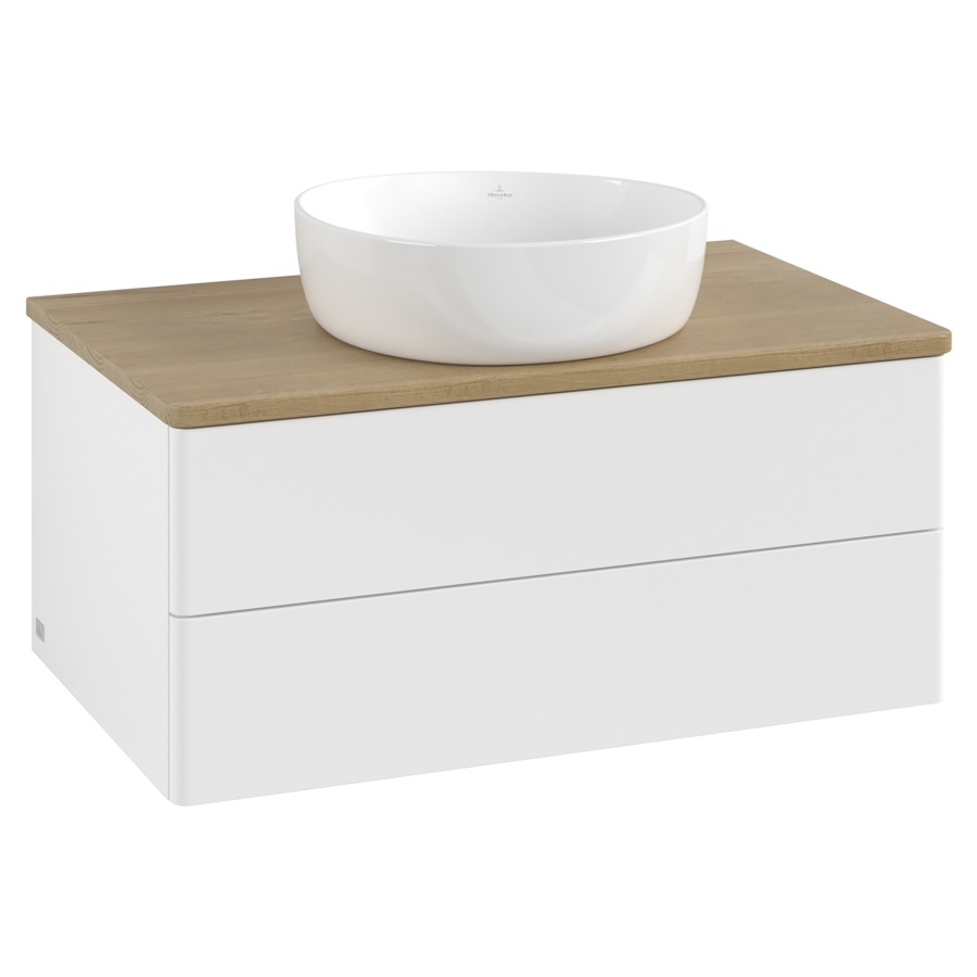 Élément inférieur  Antao
80 x 36 x 50 cm
élément de tiroir, 2&nbsp;tiroirs
avec siphon gain de place
avec matériel de fixation
pour 1 lavabo à poser 234182/234184/234185
recouvrement Honey Oak
sans trou pour robinet