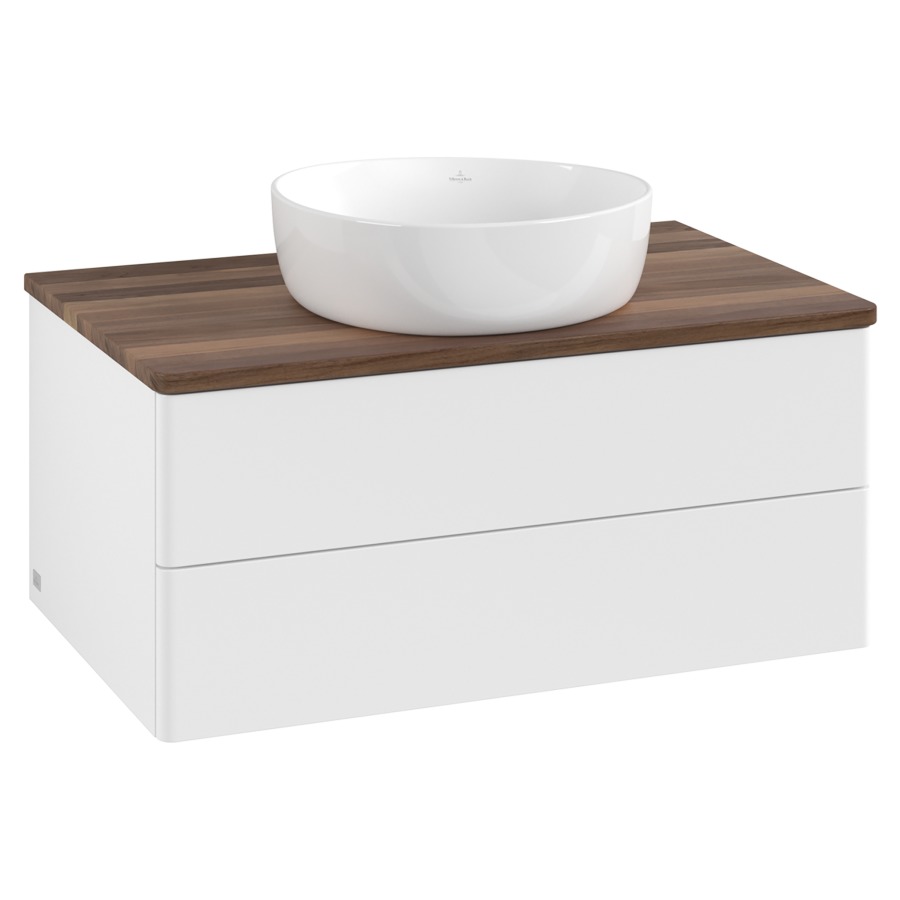 Élément inférieur  Antao
80 x 36 x 50 cm
élément de tiroir, 2&nbsp;tiroirs
avec siphon gain de place
avec matériel de fixation
pour 1 lavabo à poser 234182/234184/234185
recouvrement Warm Walnut
sans trou pour robinet