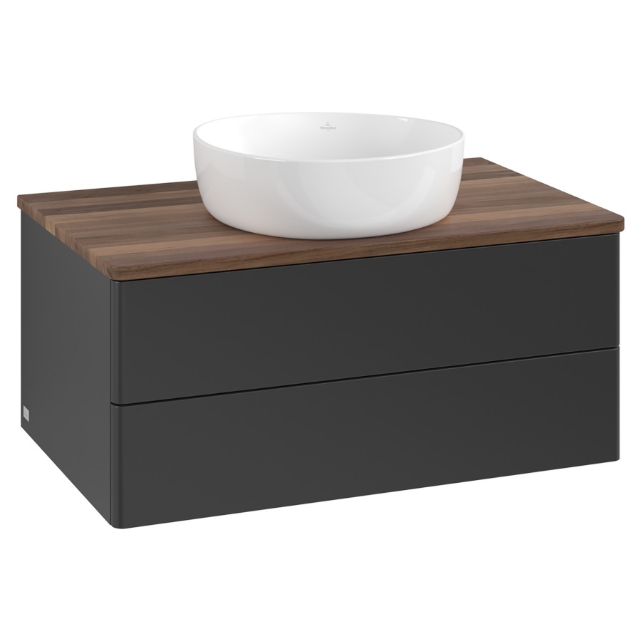 Élément inférieur  Antao
80 x 36 x 50 cm
élément de tiroir, 2&nbsp;tiroirs
avec siphon gain de place
avec matériel de fixation
pour 1 lavabo à poser 234182/234184/234185
recouvrement Warm Walnut
sans trou pour robinet