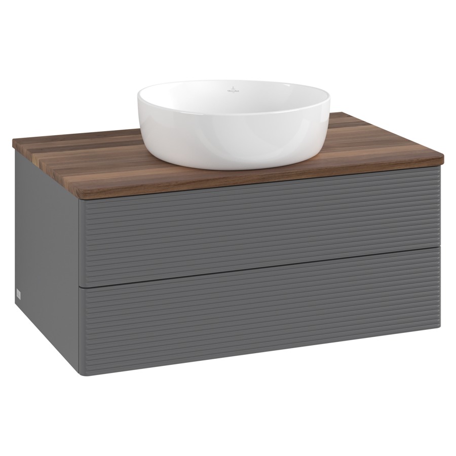 Élément inférieur  Antao
80 x 36 x 50 cm
élément de tiroir, 2&nbsp;tiroirs
avec siphon gain de place
avec matériel de fixation
pour 1 lavabo à poser 234182/234184/234185
recouvrement Warm Walnut
sans trou pour robinet