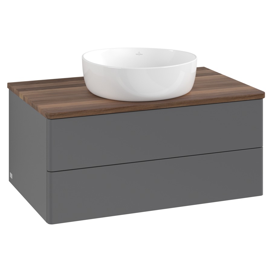 Élément inférieur  Antao
80 x 36 x 50 cm
élément de tiroir, 2&nbsp;tiroirs
avec siphon gain de place
avec matériel de fixation
pour 1 lavabo à poser 234182/234184/234185
recouvrement Warm Walnut
sans trou pour robinet