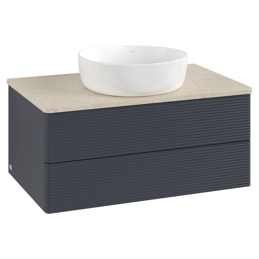 Élément inférieur  Antao
80 x 36 x 50 cm
élément de tiroir, 2&nbsp;tiroirs
avec siphon gain de place
avec matériel de fixation
pour 1 lavabo à poser 234182/234184/234185
recouvrement Botticino
sans trou pour robinet