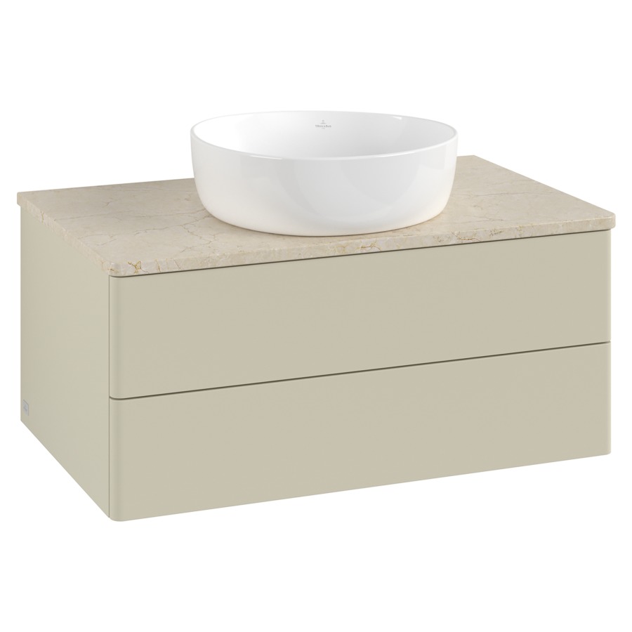 Élément inférieur  Antao
80 x 36 x 50 cm
élément de tiroir, 2&nbsp;tiroirs
avec siphon gain de place
avec matériel de fixation
pour 1 lavabo à poser 234182/234184/234185
recouvrement Botticino
sans trou pour robinet