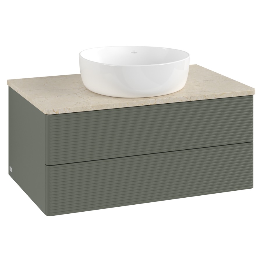 Élément inférieur  Antao
80 x 36 x 50 cm
élément de tiroir, 2&nbsp;tiroirs
avec siphon gain de place
avec matériel de fixation
pour 1 lavabo à poser 234182/234184/234185
recouvrement Botticino
sans trou pour robinet