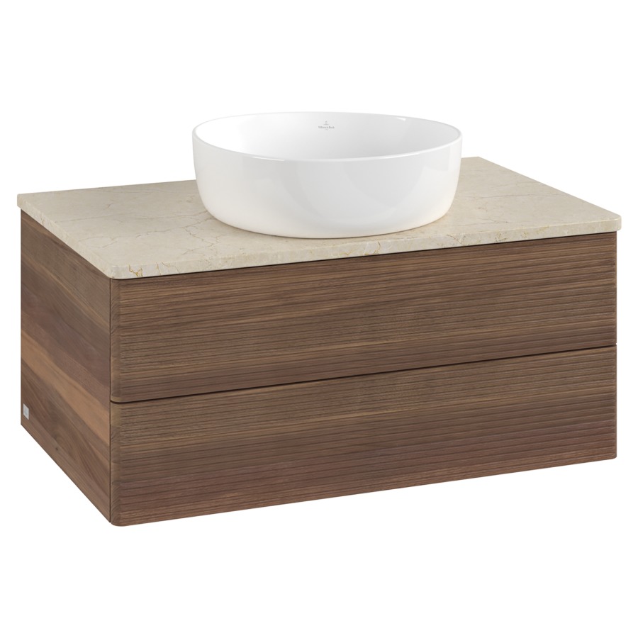 Élément inférieur  Antao
80 x 36 x 50 cm
élément de tiroir, 2&nbsp;tiroirs
avec siphon gain de place
avec matériel de fixation
pour 1 lavabo à poser 234182/234184/234185
recouvrement Botticino
sans trou pour robinet