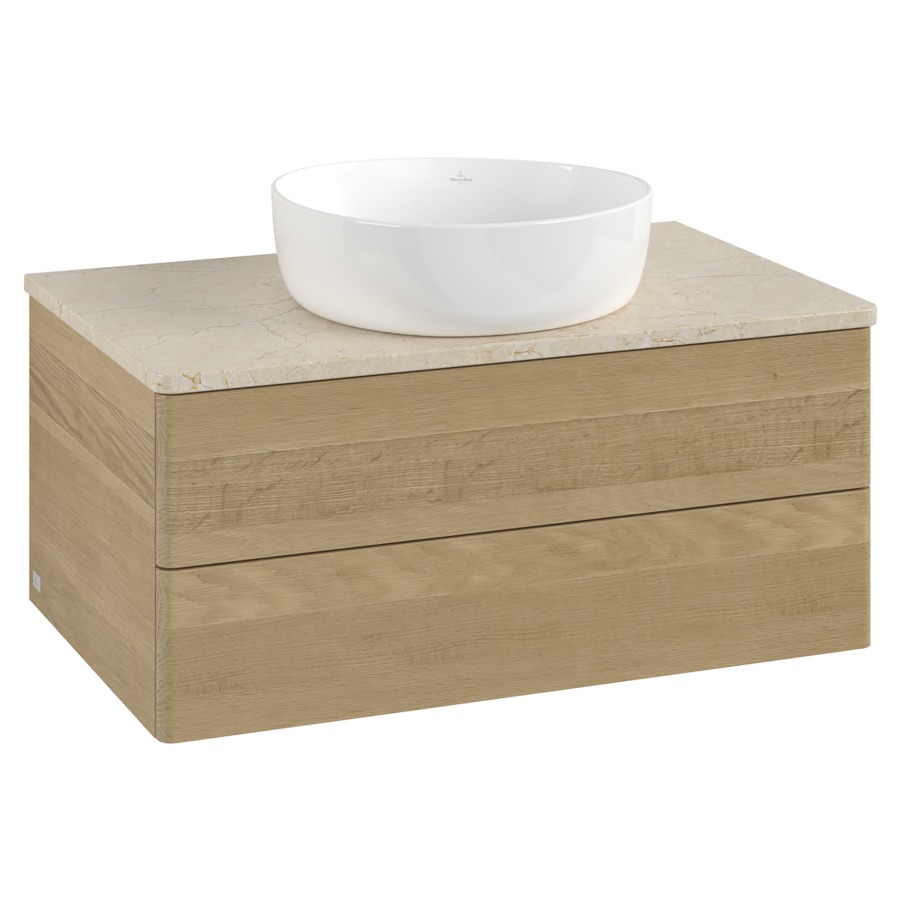 Élément inférieur  Antao
80 x 36 x 50 cm
élément de tiroir, 2&nbsp;tiroirs
avec siphon gain de place
avec matériel de fixation
pour 1 lavabo à poser 234182/234184/234185
recouvrement Botticino
sans trou pour robinet