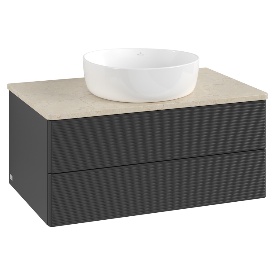 Élément inférieur  Antao
80 x 36 x 50 cm
élément de tiroir, 2&nbsp;tiroirs
avec siphon gain de place
avec matériel de fixation
pour 1 lavabo à poser 234182/234184/234185
recouvrement Botticino
sans trou pour robinet